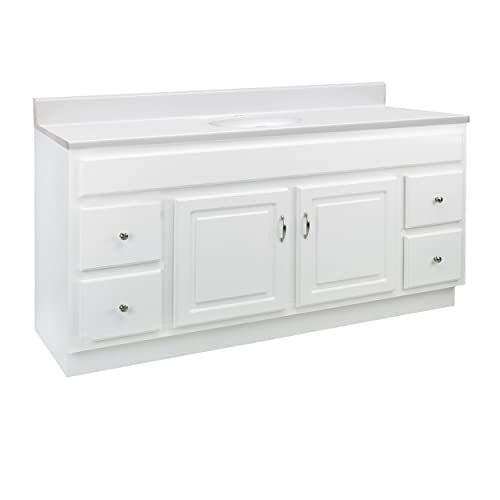 Design House Concord 61 Inch Bathroom Vanity with Cultured Marble