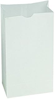 Bagcraft Papercon 300294 Dubl Wax SOS Bag, 4-lb Capacity, 9-11/16" Length x 5" Width x 3-1/8" Height, White (Case of 1000)
