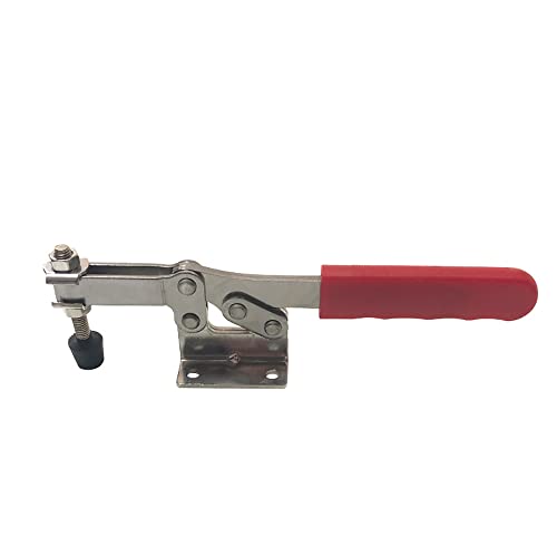 Morsetto a levetta orizzontale, strumento a sgancio rapido in acciaio inossidabile morsetto a leva antiscivolo con capacità di tenuta 227 kg 500 libbre (GH-203-F-SS)