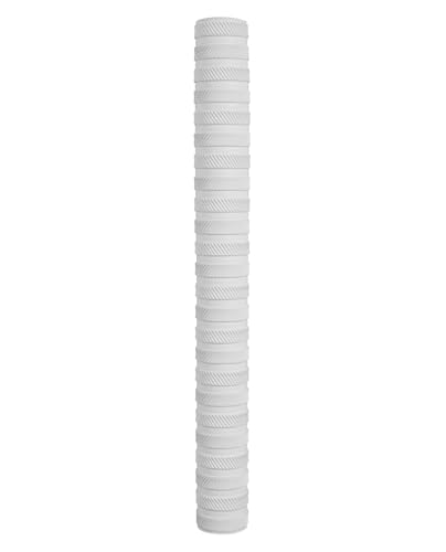 Image of Cottontail Cricket Bat Sticker & Grip Combo | English Willow 4D Digital Fiber Scuff Protection Tape + Ring Chevron Anti Slip Grip | (White)