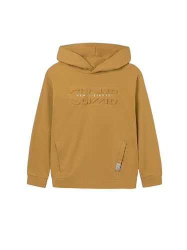 Mayoral Embossed Hooded Pullover for Boys Honey