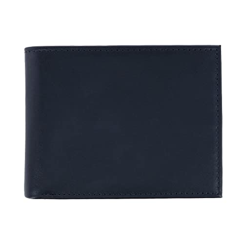 Trafalgar Men's Sergio Genuine Leather RFID Bi-Fold Passcase Wallet, Black