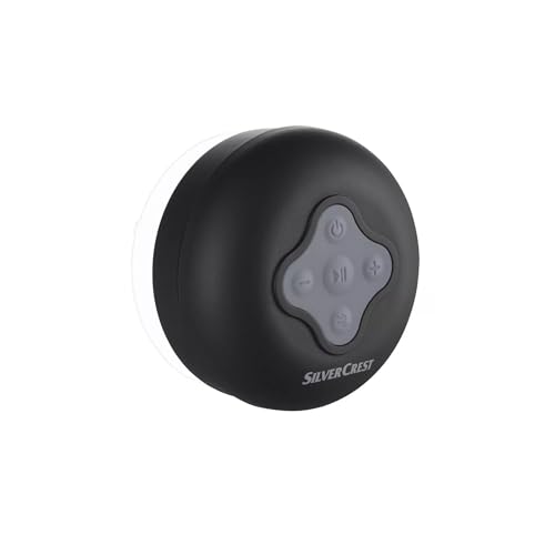 Silvercrest Bluetooth de Baño de altavoz para reproducción de música inalámbrico Negro