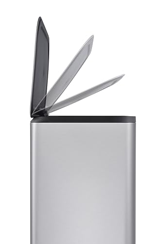 Caneca de basura rectangular acero inoxidable 50 litros miniatura 6