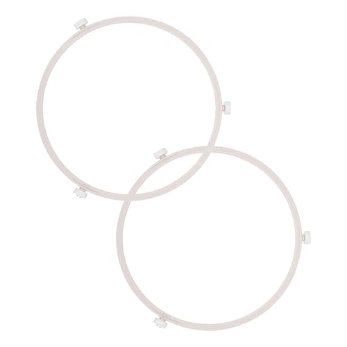 MUELODSIC 2 piezas Soporte para Horno Microondas con Rodillos Base Giratoria Resistente para Bandeja Microondas Accesorio Repuesto Duradero para Uso Prolongado