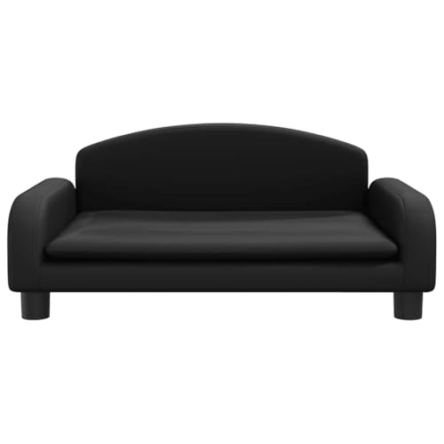 Canapé pour chien en cuir synthétique noir de qualité supérieure