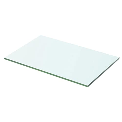 WIFESE Regalboden Glas 50x25x0,8 cm Glasregalboden Bad Regal Schwebend Regal Glas Schwebend für Wohnzimmer Badezimmer Schwebende Regale Wandregal Glas Transparent Gehärtetes Glas
