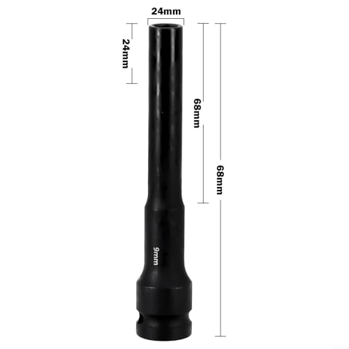 Adaptateur de clé à douille 1/2 pour têtes hexagonales de 8 mm à 24 mm, convient pour la réparation automobile, l'assemblage mécanique et l'entretien des installations (9 mm) – vue 7