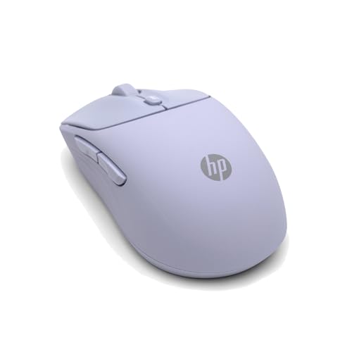 Image of HP 400 Quiet Wireless Mouse, Dual Bluetooth & 2.4GHz, Soft Silicone, Quiet Clicks, Microsoft Wheel, 24-Month Battery, 6000 DPI, Ambidextrous, Eco-Friendly Design, Multi-OS, Purple
