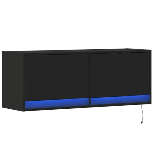 vidaXL TV Wandschrank, TV Schrank Lowboard mit LED-Beleuchtung,...