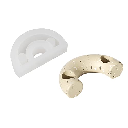 Candle Holder Mold for Pillar Candles Tall Taper Long Thick Candles Holder 'U' Shaped Decor Display Best for Dining, Party or Wedding