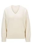 Lange Ärmel BOSS Damen C Fillallon Pullover aus Alpaka-Mix mit Wolle und V-Ausschnitt
