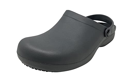 Hey Collection Men's and Women's Slip Resistant Work Clog | Nurse and Chef Shoes Grey