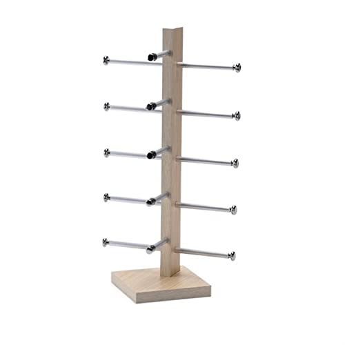 Expositor de gafas de madera y estante organizador de accesorios