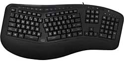 Adesso Tru-Form 150 3-Color Illuminated USB Ergonomic Keyboard AKB-150EB