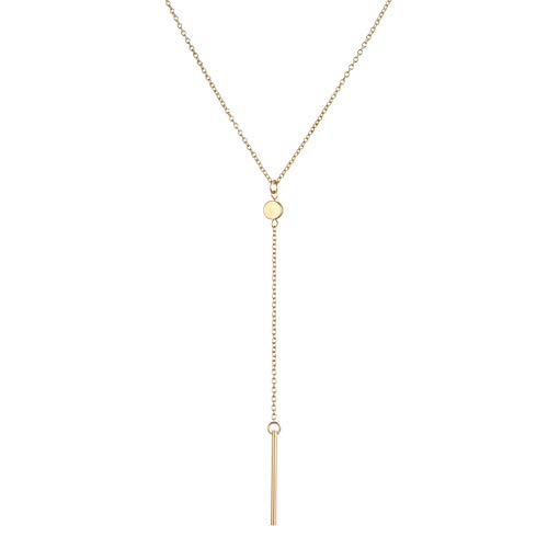 20 Pcs Multiple Diy Layered Choker Necklace For Women With Sexy Coin Moon Star Multilayer Choker Chain Y Necklaces Set Adjustable Gold Silver Bar Pendant Y Necklace For Teens Girls Women (20 Pcs) #TOP5