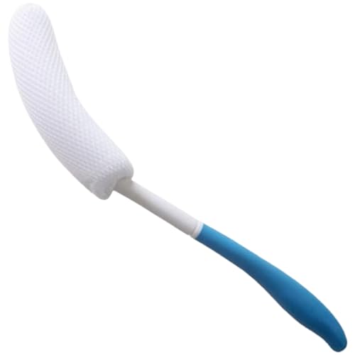 JZLEJC Long Handled Shower Brush Anti-Slip Curved Handle Detachable Head Suitable for Pregnant Elderly