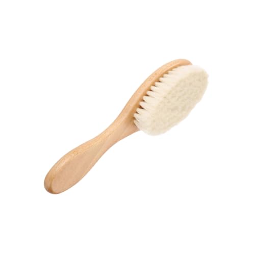 VALICLUD Dense Wool Beard Brush with Curved Handle for Men for Grooming Cleaning Mustaches Versatile Use for Adults