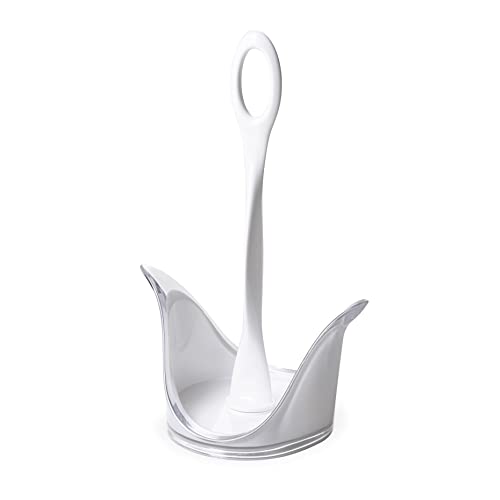 Omada Design Portarotolo da Cucina, Porta Scottex in Acrilico, Made in Italy, Linea Square, Bianco