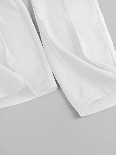 Womens Classic Casual Pants Loose Straight Leg Waist Front Pants3