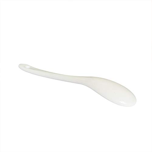 Xmomx 6 Pcs Porcelain Egg Spoons Ceramic Spoons White 5 Inch Coffee Dessert Yogurt Tea Milky Tea #TOP7
