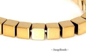 0118 in de oro de hematita gemas de oro perfecto cubo cuadrado 0118 in cuentas sueltas de 155 artesanías llavero collar joyería accesorios colgantes
