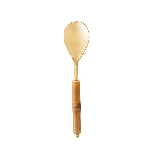 Conjunto 2 Peças para Salada de Aço Inox com Cabo de Bambu Dourado - Wolff