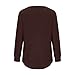 Womens Long Sleeve t Shirts Dressy Casual 2025 Fashion Crewneck Tunic Tops Loose Comfy Fall Pullover Sweater Blouse Women's Long Sleeve Tops Wine M
