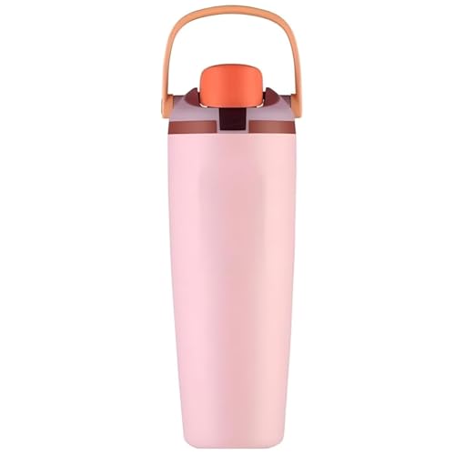 Image of FreeSip Gym Water Bottle 30oz with Built-in Straw & Chug Spout, Leak Proof Lock Lid, Carry Handle Travel Bottle for Fitness Workout Training Sports and Car Cup Holder(900 ML)