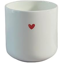 Zerodeko Ceramic Water Cup 5 Oz Small Decorative Couple Cup for Home Office Use with Classic Design
