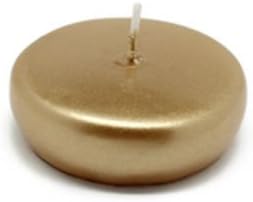 2 1-4 in. Metallic Gold Floating Candles -24pc-Box