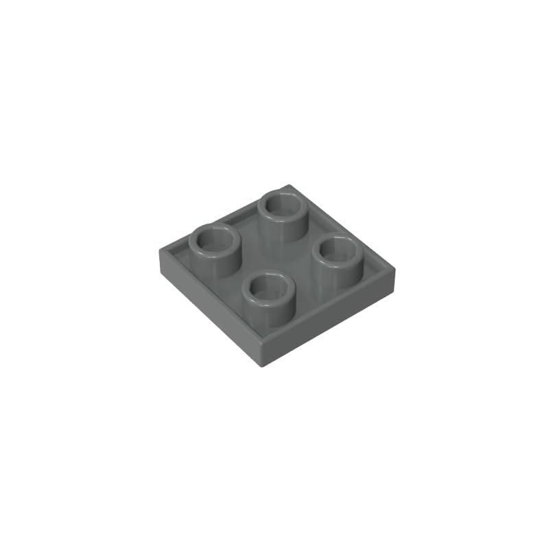 2x2 Double-Sided Plate MOC Building Blocks, Dark Bluish Gray, 50 PCS — image 1
