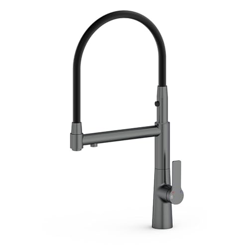 Tap d'évier de cuisine avec pulvérisateur LWX 3 en 1 gris