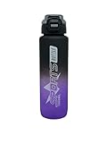 QSHOP Sports Water Bottles 1L BPA Free Leak Proof Fast Flow Water Bottles with Straw Water Bottle for Gym School Fitness Outdoor Sports (Purple)