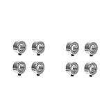 GLEAVI 2 Juegos De Bloqueo De Hardware Combinación Cerrar Candado Imán Llave Barras De Pegamento Grandes Equipo Maquinista Herramienta Silver Acero Inoxidable 4 Piezas*2