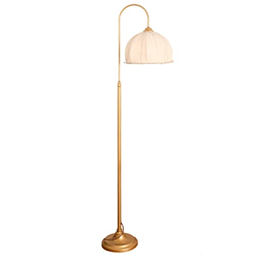 Lampadaire Moyen Âge en coton vintage de 1m65 pour salon épuré
