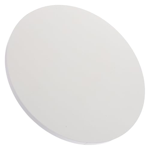 JECOMPRIS Tablero de Mesa Redondo de Madera Maciza Superficie Gruesa 30 Cm Color Marfil Tapa para Mesa Auxiliar Rústica Repuesto de Centro y Comedor Uso en Hogar y Hostelería