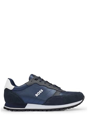 BOSS Hombres Parkour-L_Runn_NY_N Sneaker Azul 44 EU