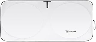 AstroAI Car Windshield Sun Shade Car Window Shade, Foldable and Portable Car Front Window Sun Shade Blocks UV Light and Sun Rays - Protect and Cool Your Vehicle Interior (Medium=63.04 x 31.52 inches)