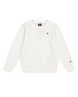 Champion Legacy Basics B-Ultralight Powerblend Fleece Crewneck Sweatshirt Kinder & Jungen, Bianco, 13-14 Jahre