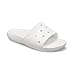 Crocs Unisex Classic Slide Sandals, White, 10 Men/12 Women