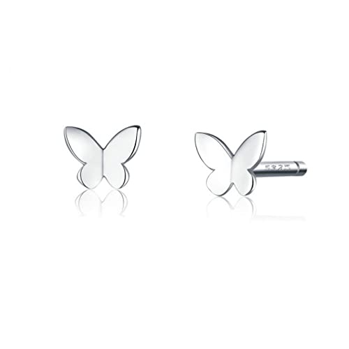 Boucles d'oreilles de papillon de danse en argent massif
