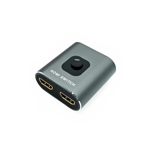 JZK Divisor HDMI 4K, conmutador bidireccional HDMI, 2 entradas y 1 Salida, expansor Divisor de Aluminio para TV, PC, portátil, Reproductor de DVD, para PS3/4/5, para Xbox y proyector
