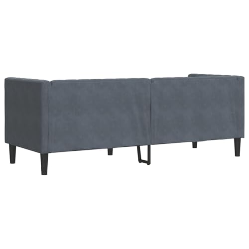 IKAYAA Chesterfield-Sofa 3 Sitzer Sofa Stoff Sofa Moderne Couch 3er Couch Loungesofa Bequemes 3-Sitzer Sofa für Wohnzimmer Wohnung Schlafzimmer-Dunkelgrau-3-Sitzer – Bild 7