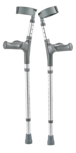 Lifeswonderful - Ergonomic Crutches with Comfy Handle - Lightweight Easy on the Wrists Double Adjustable with Closed Cuff