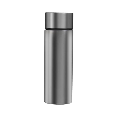 Cute Water Bottle - 5 Oz Mini Insulated Stainless Steel Bottle - Keeps Cold for 12 hours, Hot for 6 hours, Perfect for Purse or Kids Lunch Bag (Silver)