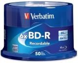 Verbatim - Bd-R 25Gb 6X Branded 50P Spind "Product Category: Blank Media/Blu-Ray Media"