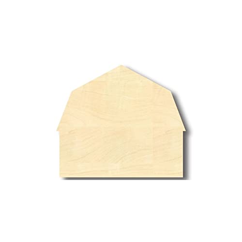Unfinished Wood Barn Farm Shape - Craft - Up To 24" Diy 3" / 1/8" #TOP19