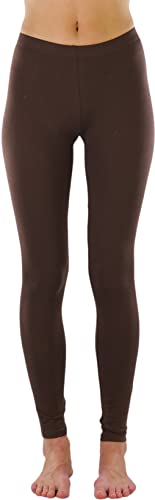 Image of ToBeInStyle Women's Skinny Fit Cotton Full Length Leggings Tights - Regular and Plus Sizes