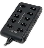 LogiLink UA0125 USB2.0 10ポートハブ Amazon | LogiLink USB 2.0 10ポートハブ オン/オフスイッチ付き
